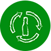 Cristalería verde